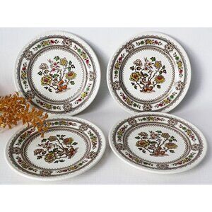 4 Vintage Wood And Sons Dorset Dessert Bread & Butter Plates Multicolored Transf